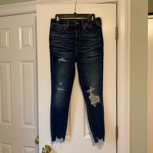 Ripped Dark Wash Skinny Jeans